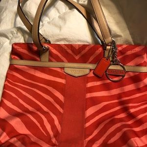Orange coach purse